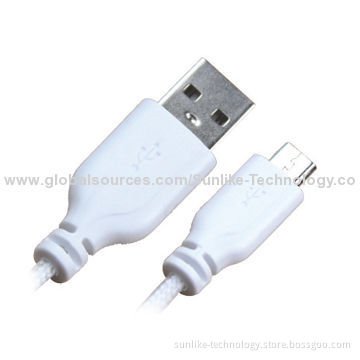 Micro USB Cable for Samsung with Tangle-free, Various Colors Available